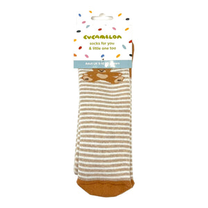 Teddybär Socken Cucamelon Kuschelsocken für Mama und Kind in 38-40 & 1-4 Jahre (2 Paare)
