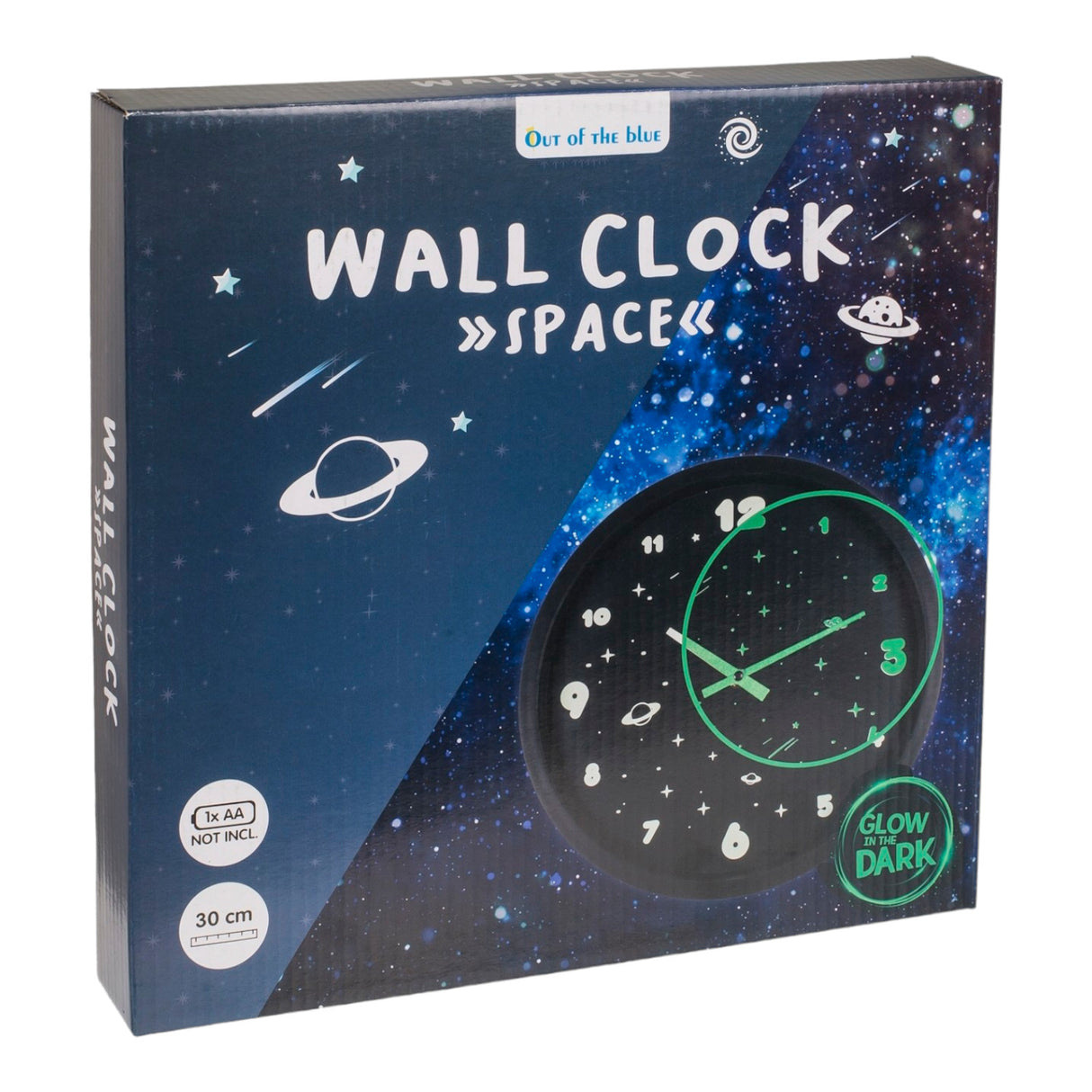 Glow in the Dark Weltraum Wanduhr Kinder Space Uhr für das Kinderzimmer