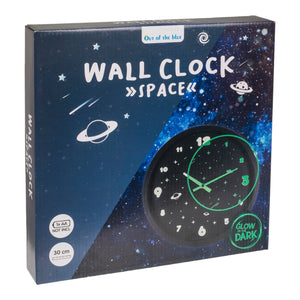 Glow in the Dark Weltraum Wanduhr Kinder Space Uhr für das Kinderzimmer