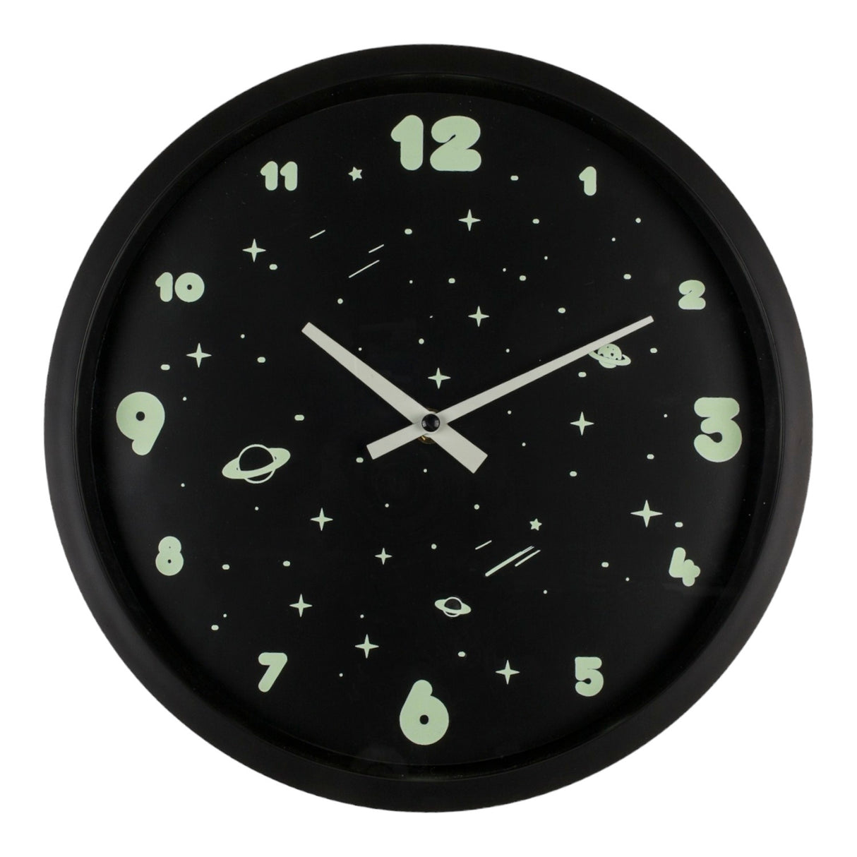 Glow in the Dark Weltraum Wanduhr Kinder Space Uhr für das Kinderzimmer