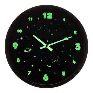 Glow in the Dark Weltraum Wanduhr Kinder Space Uhr für das Kinderzimmer