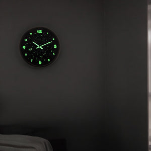 Glow in the Dark Weltraum Wanduhr Kinder Space Uhr für das Kinderzimmer