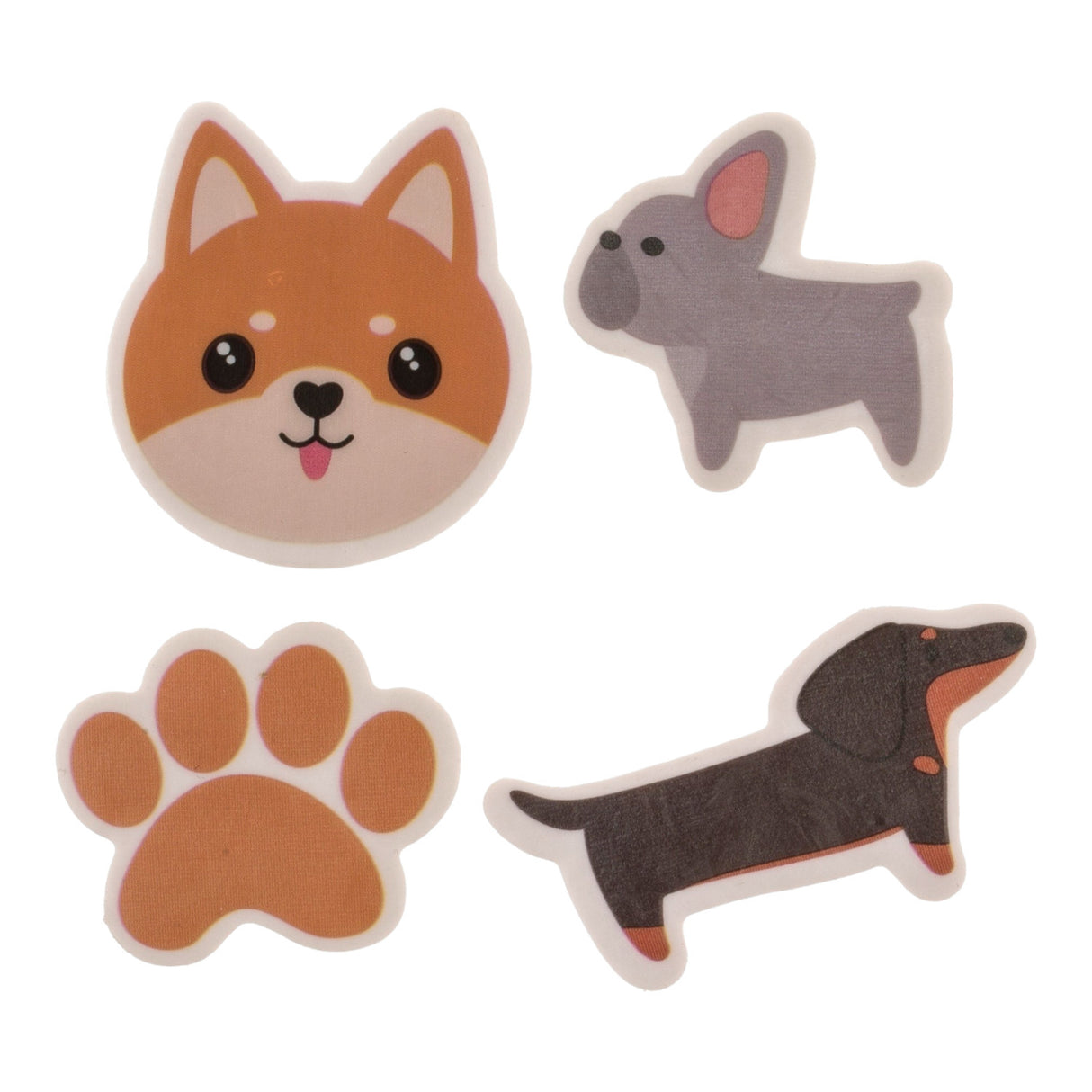 Hunde Radiergummi Dog Radierer im 4er Set