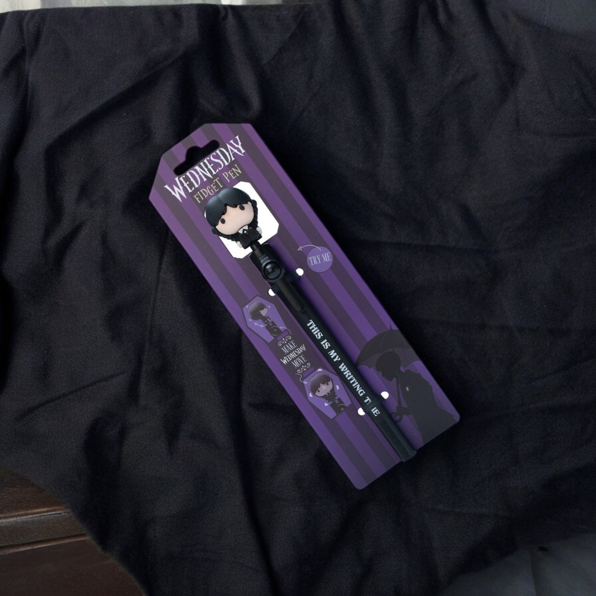 Wednesday Addams Fidget Kugelschreiber mit abnhembarer Figur