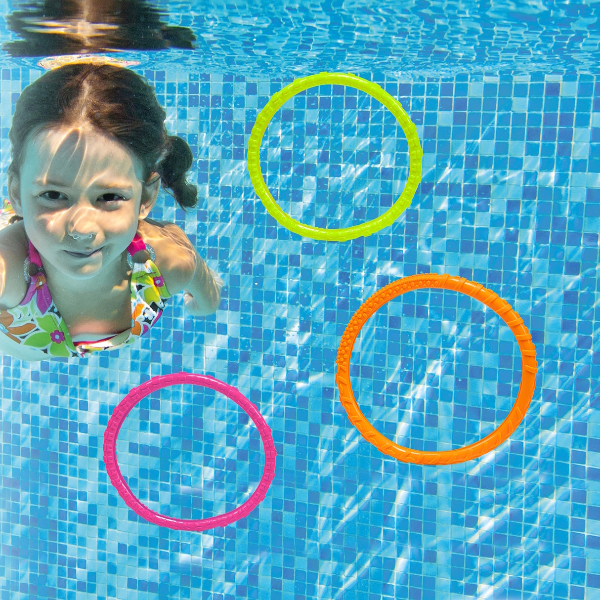 Splash Tauchringe Tauchspiel für Kinder im 3er Set