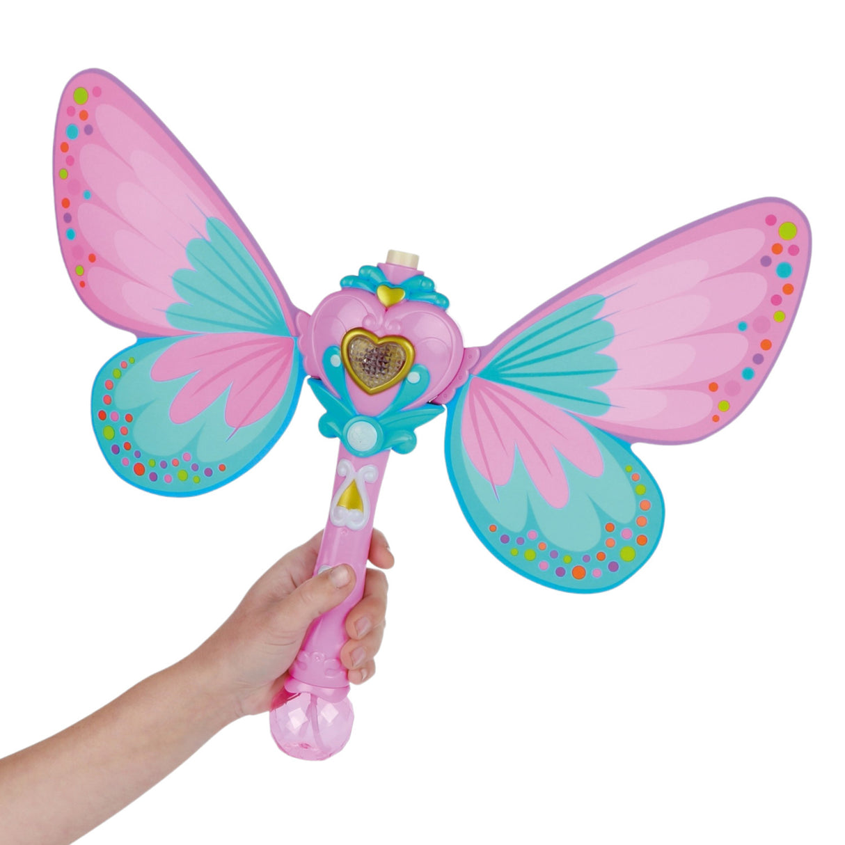 Schmetterling Seifenblasenstab mit Licht, Sound und Flügeln