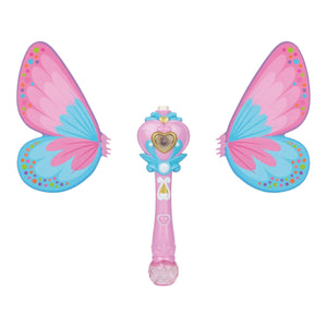 Schmetterling Seifenblasenstab mit Licht, Sound und Flügeln
