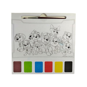 Paw Patrol Wasserfarben Malbuch mit 20 Seiten, Pinsel und Farben