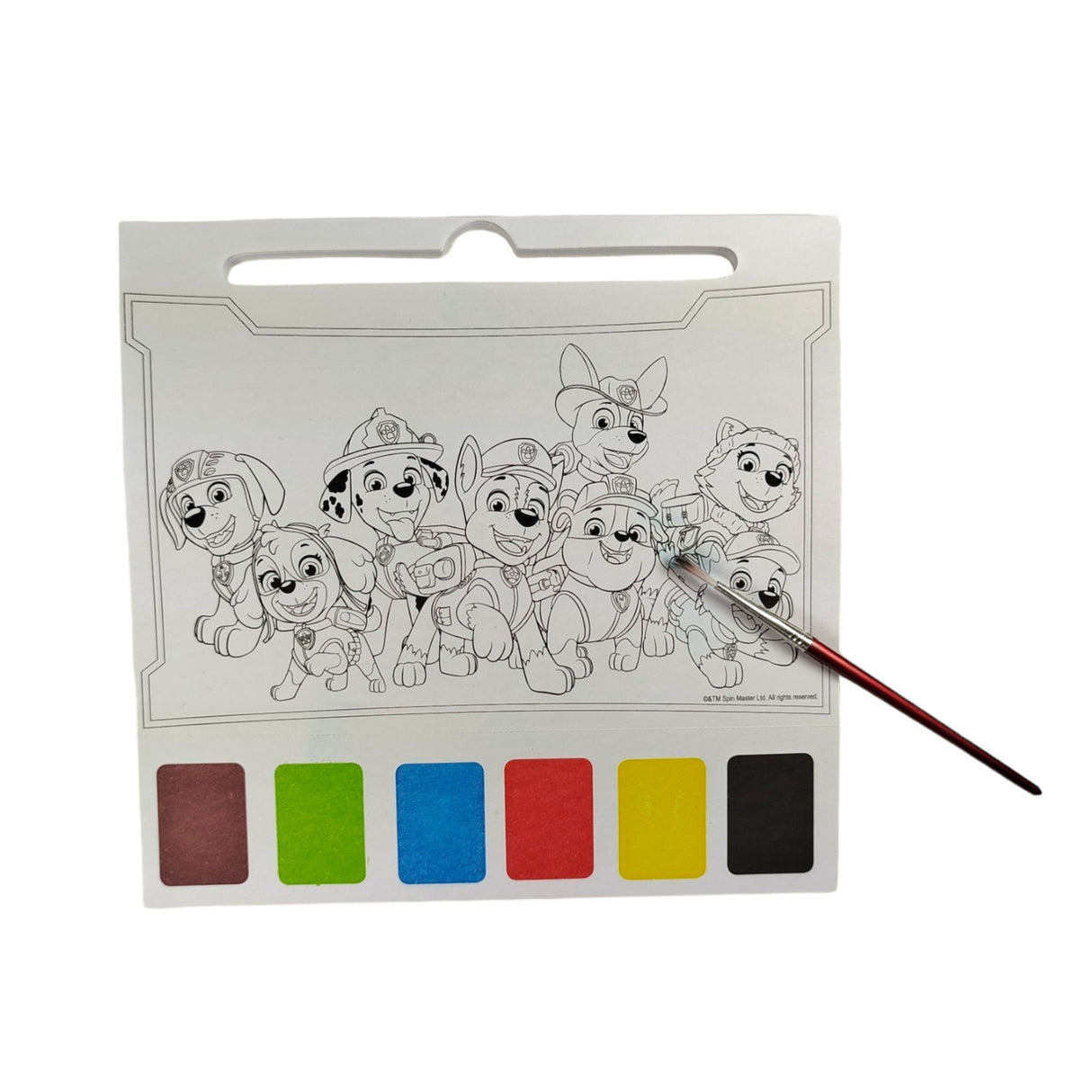 Paw Patrol Wasserfarben Malbuch mit 20 Seiten, Pinsel und Farben