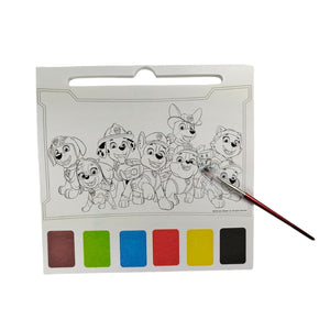 Paw Patrol Wasserfarben Malbuch mit 20 Seiten, Pinsel und Farben