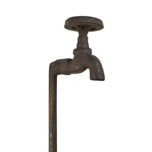 Regenmesser aus Metall in Wasserhahn-Optik Niederschlagsmesser für den Garten