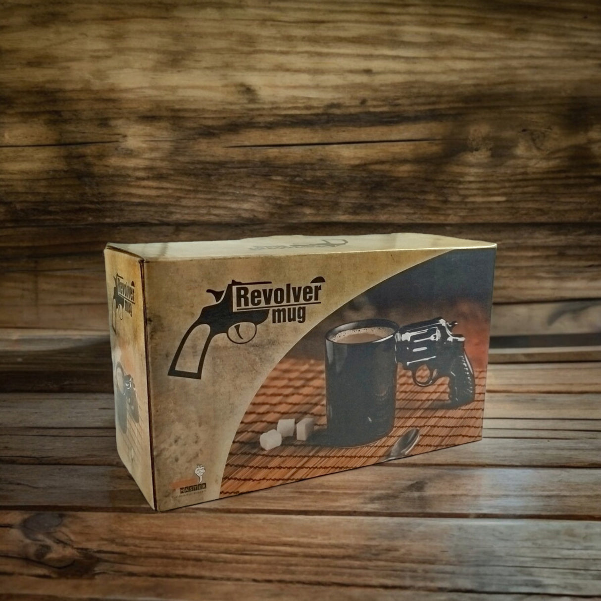 Revolver Kaffeebecher - Pistolen-Tasse in Schwarz