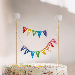 Happy Birthday Kuchendeko Girlanden Geburtstagsdeko in zufälliger Variante