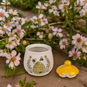 Honigtopf Biene - Honig Gefäß Bee mit Löffel