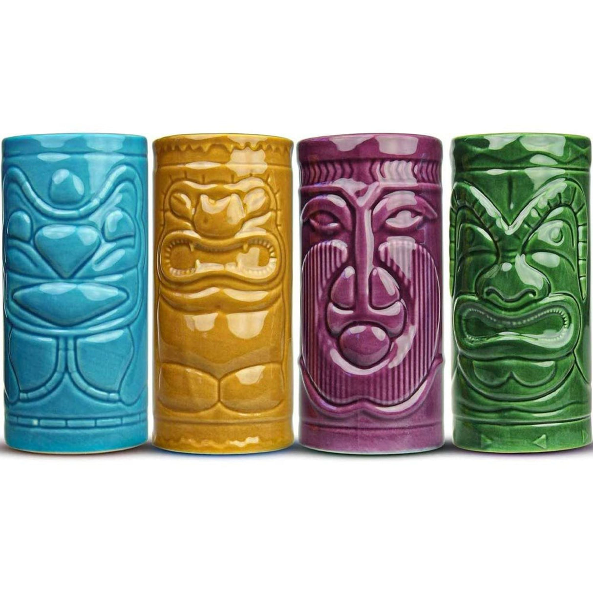 Tiki Cocktailgläser Hawaii Gläser Tiki Totem Cocktailbecher im 4er Set
