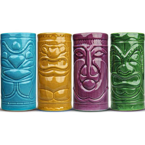 Tiki Cocktailgläser Hawaii Gläser Tiki Totem Cocktailbecher im 4er Set