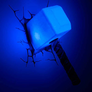 Marvel Avengers Thors Hammer 3D-Wandlicht mit Wandsticker
