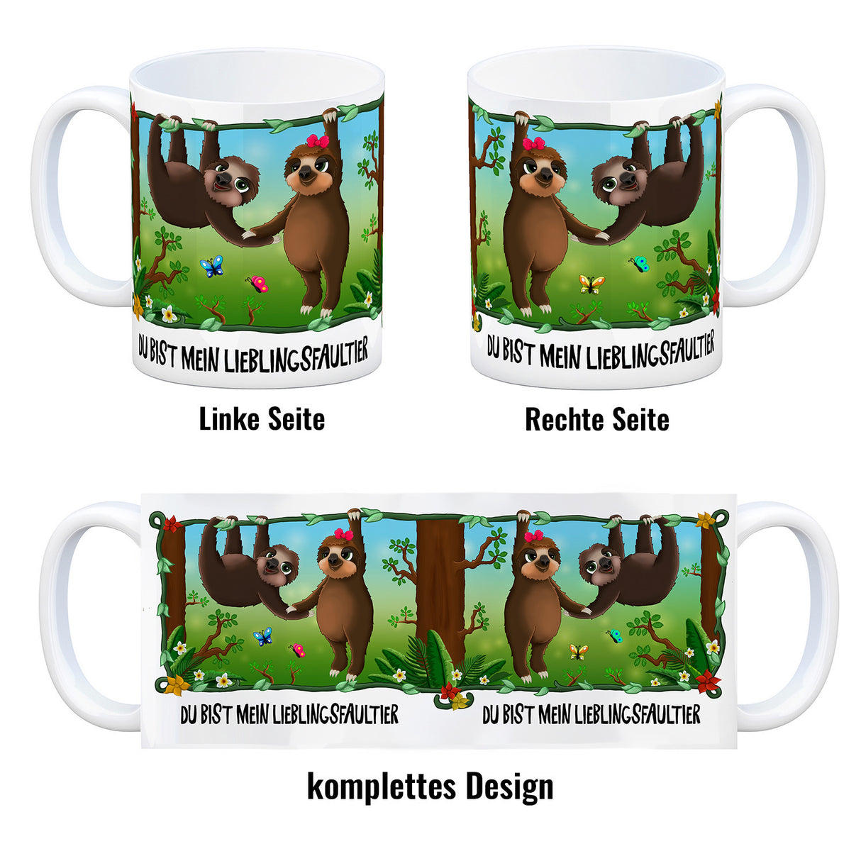 Du bist mein Lieblingsfaultier Kaffeebecher