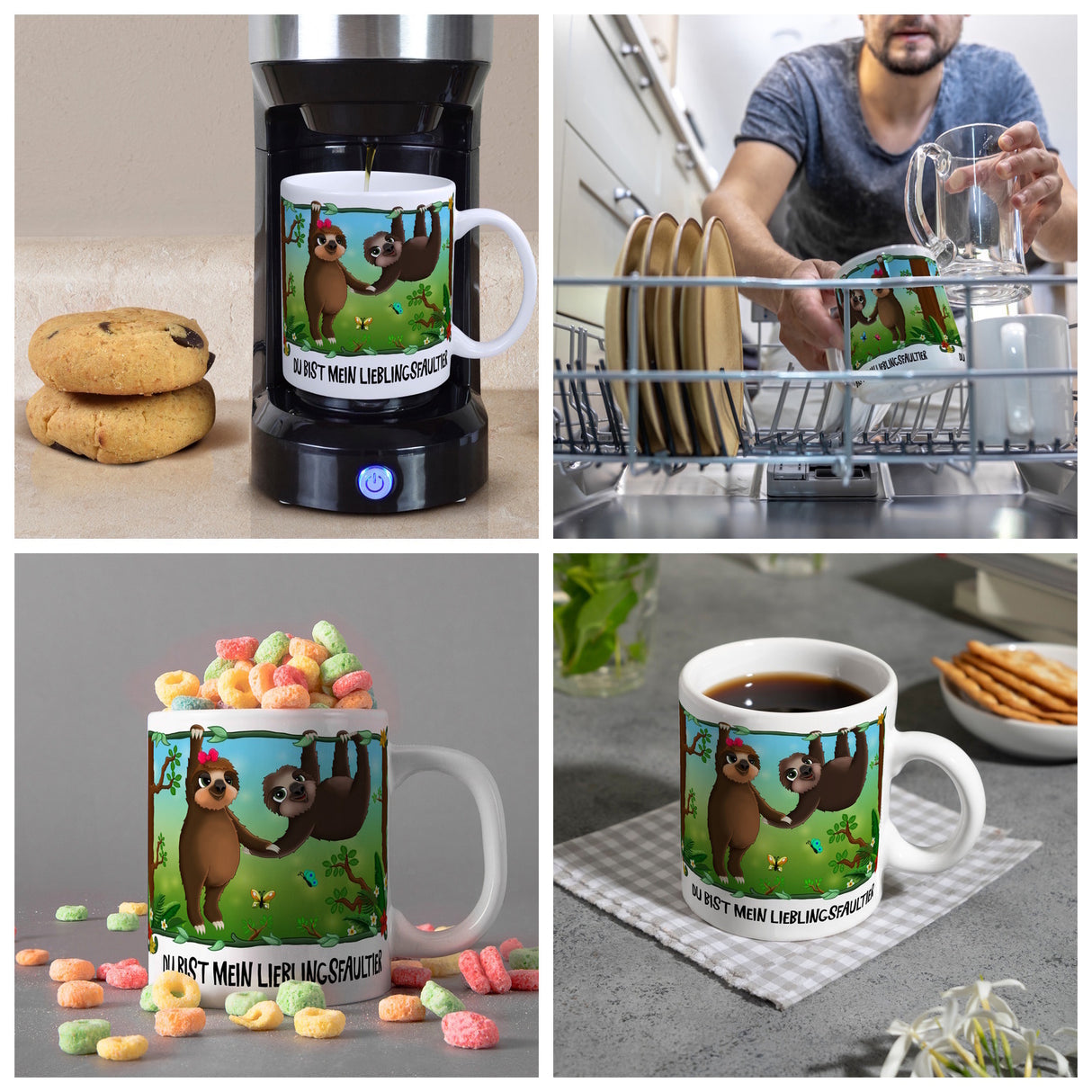 Du bist mein Lieblingsfaultier Kaffeebecher