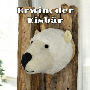 woolimals Eisbär Erwin Trophäe aus Wolle