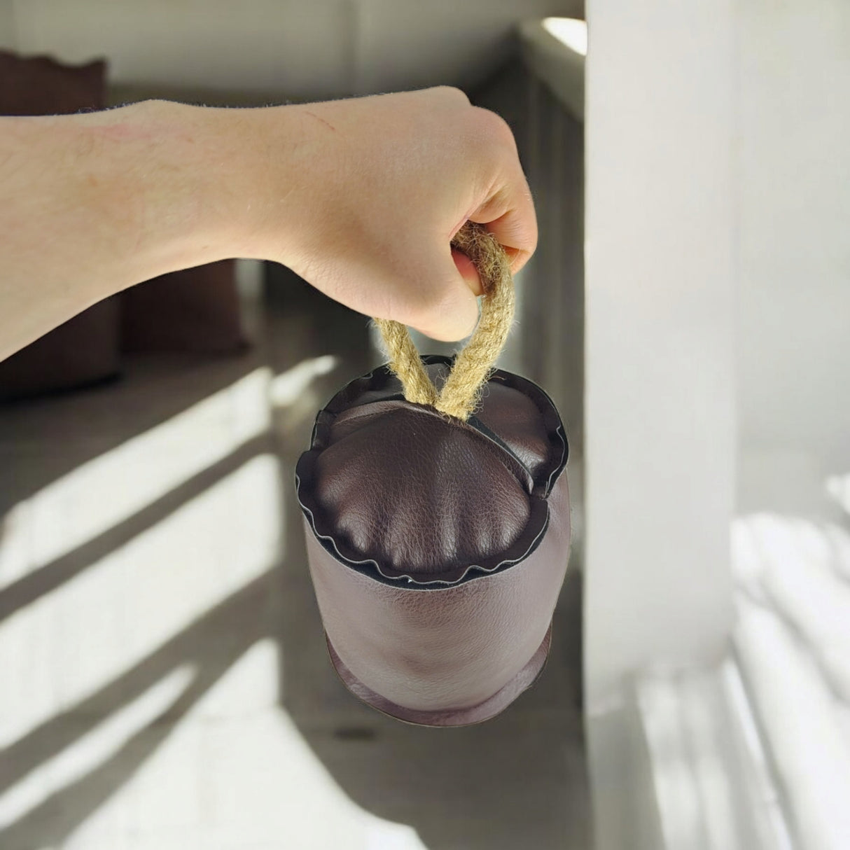 Industrial Living Türstopper aus Kunstleder mit Tragegriff