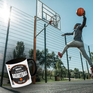 Ihr denkt ich wäre nett, bis ihr mich beim Basketball erlebt habt Kaffeebecher