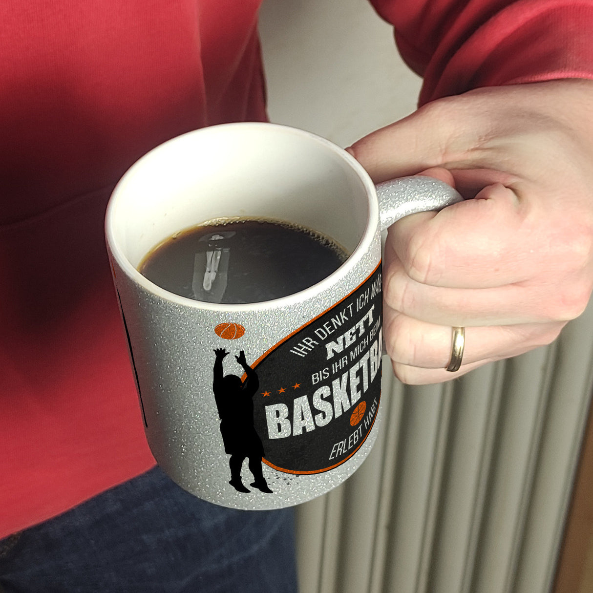 Ihr denkt ich wäre nett, bis ihr mich beim Basketball erlebt habt Kaffeebecher