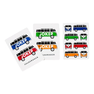 Bulli Volkswagen VW T1 Camper Bus Spielkarten mit 52 Karten