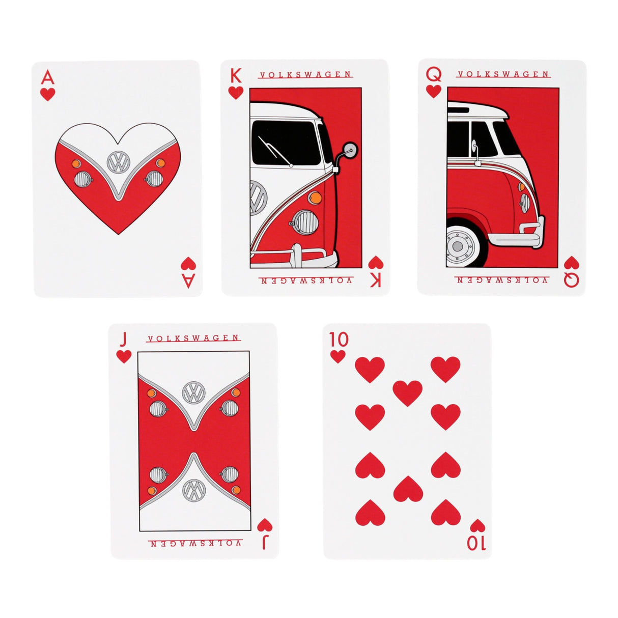 Bulli Volkswagen VW T1 Camper Bus Spielkarten mit 52 Karten