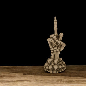 Skeletthand Mittelfinger Dekofigur