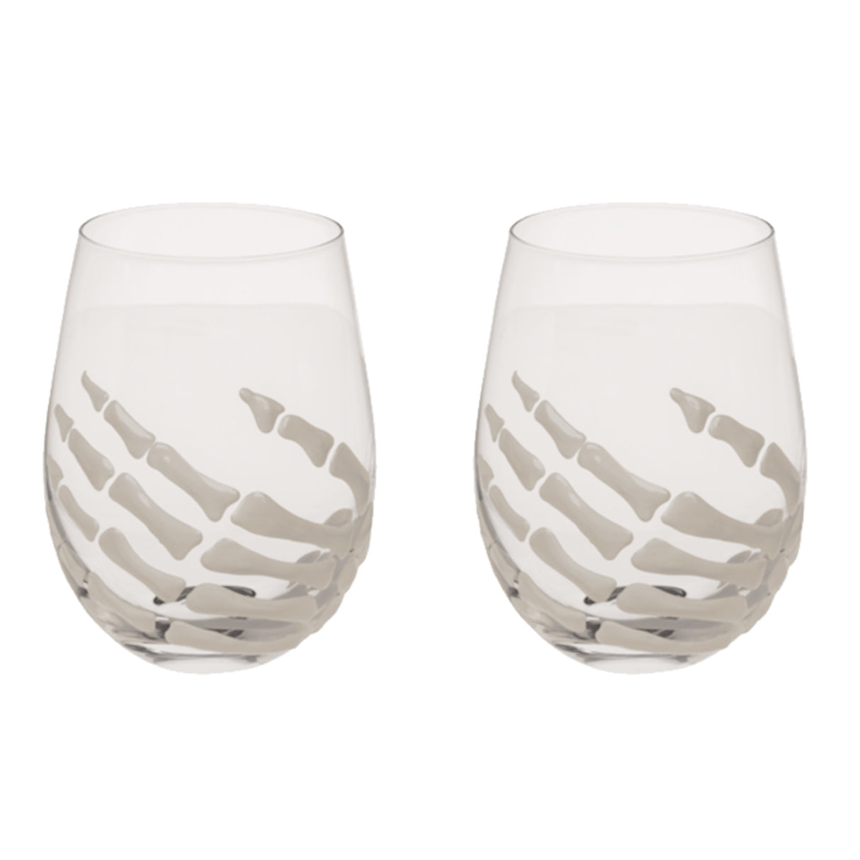 Skelett-Hand Trinkglas im 2er Set Halloween Deko