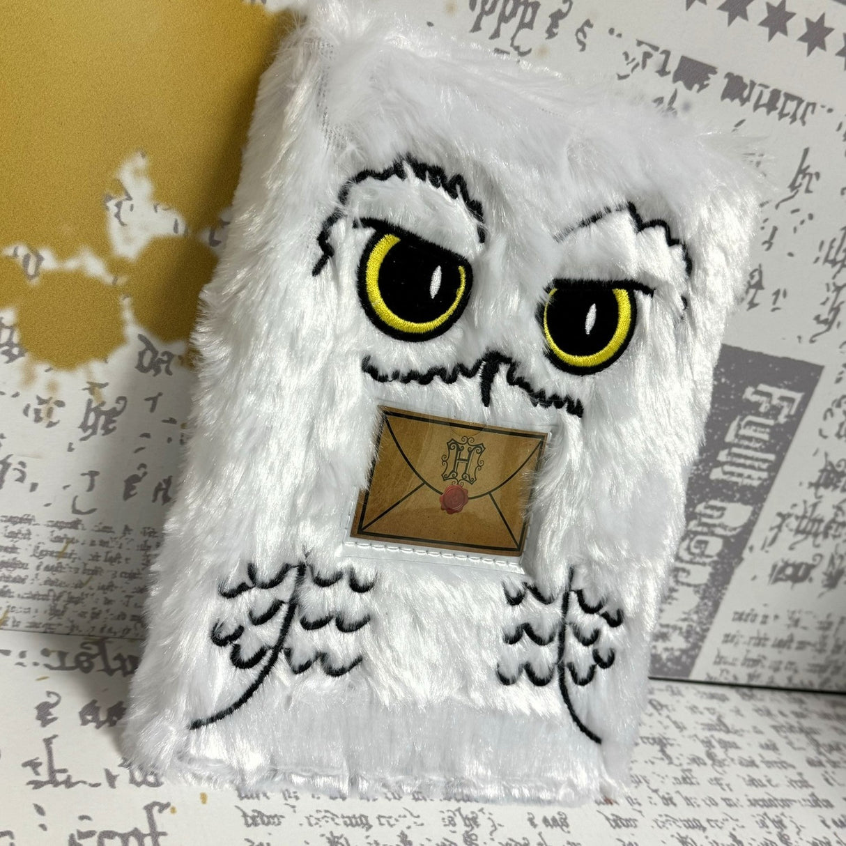 Harry Potter Hedwig Plüsch Notizbuch mit Zauberstab-Kugelschreiber