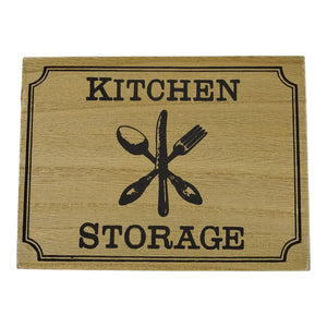 Vintage Retro Besteckkorb aus Holz mit Ledergriff
