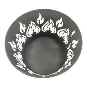 Feuerkorb mit Flammenmotiv - Lagerfeuer Feuertonne