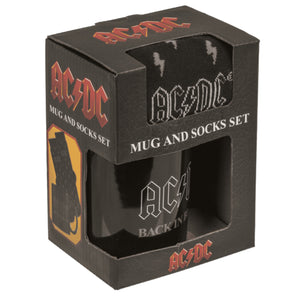 AC/DC Back in Black Geschenkset für Fans - Tasse und Socken