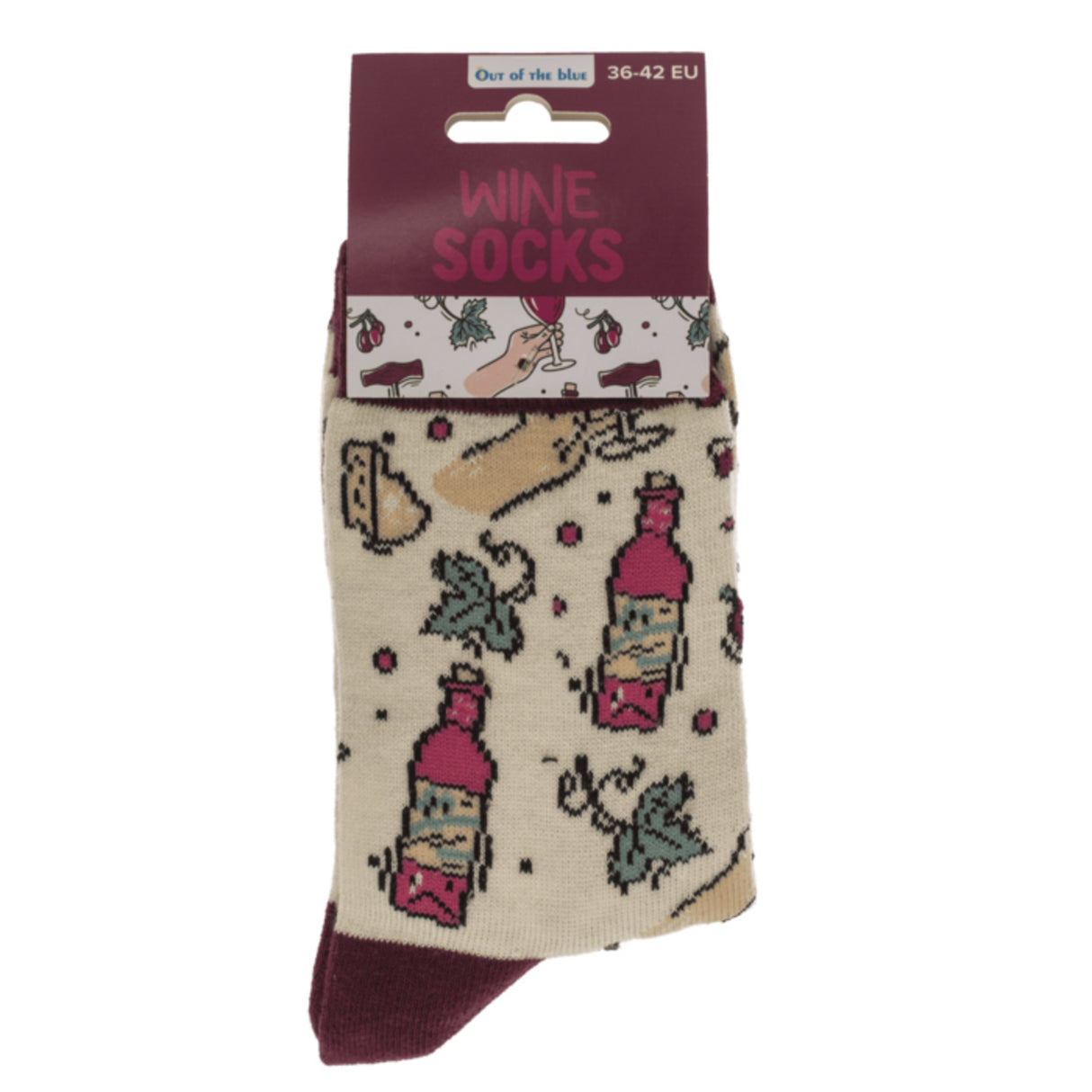 Rotwein Socken in 36-42