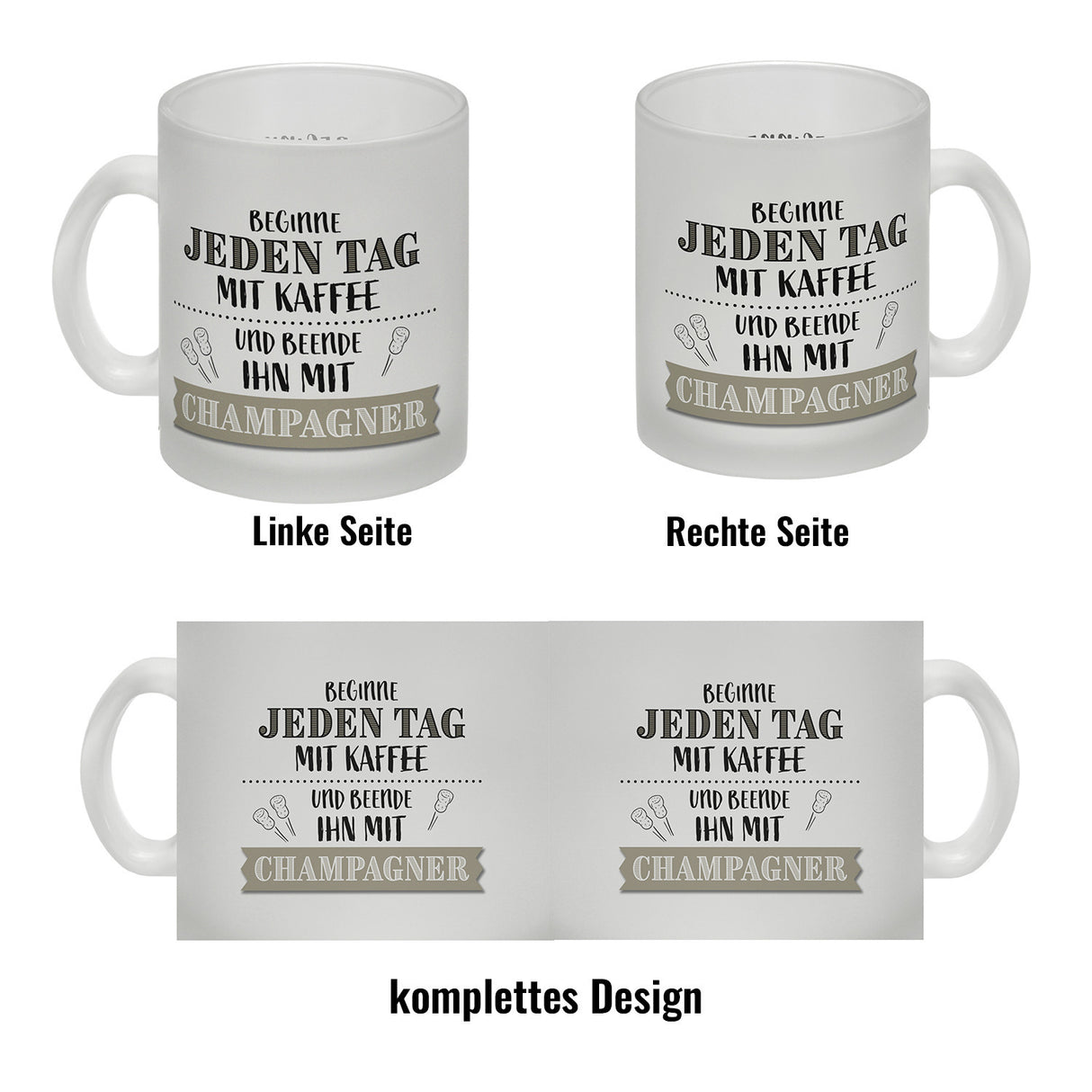 Kaffeebecher mit Spruch: Beginne jeden Tag mit Kaffee ...