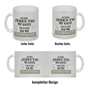 Kaffeebecher mit Spruch: Beginne jeden Tag mit Kaffee ...