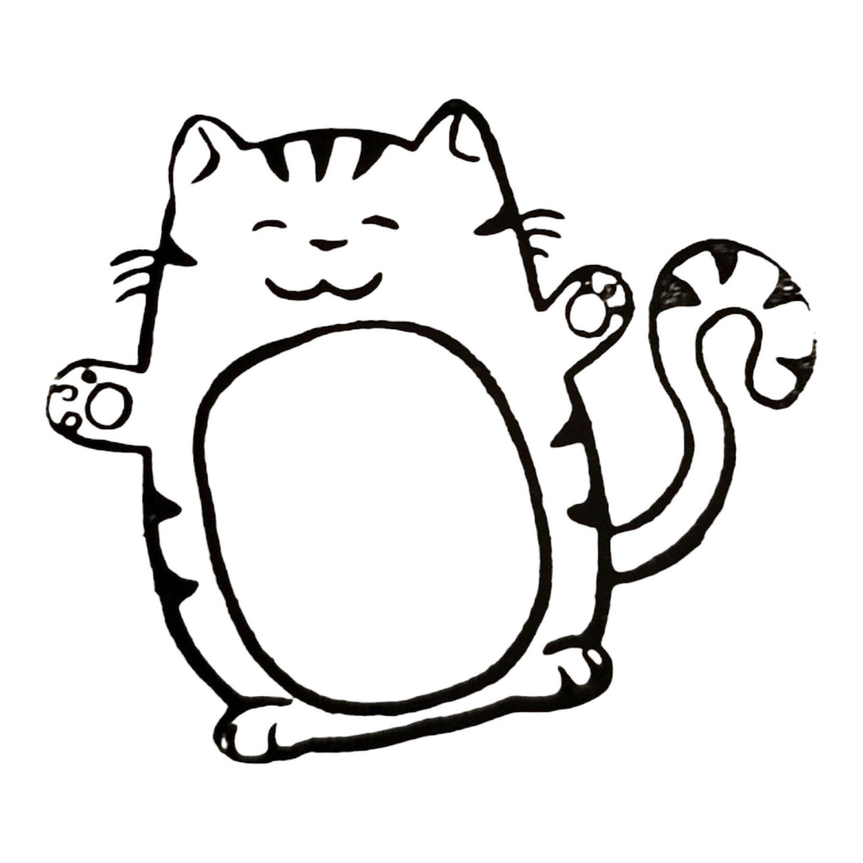 Katze Holzstempel