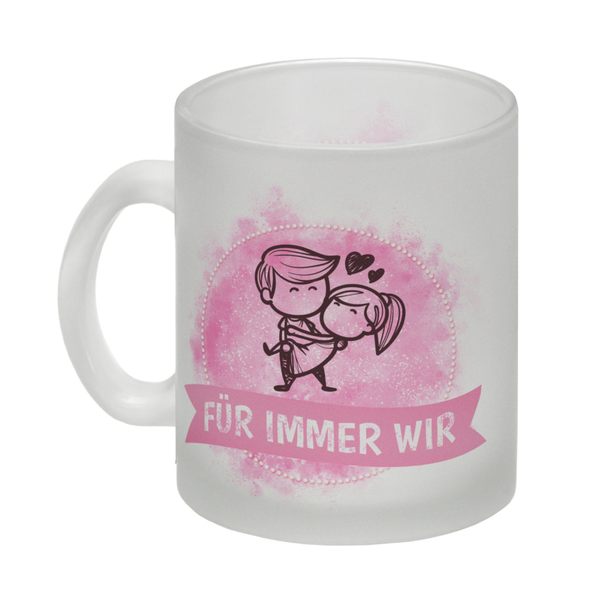 Kaffeebecher mit Spruch: Für immer wir