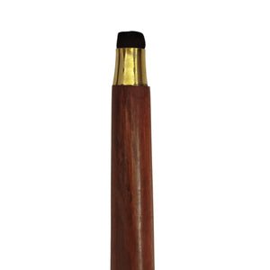 Weltkugel Spazierstock aus Holz mit goldenem Griff aus Messing