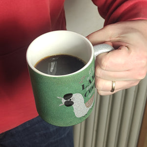 Kaffeebecher mit Spruch: Ich war ein Lama bevor es ...
