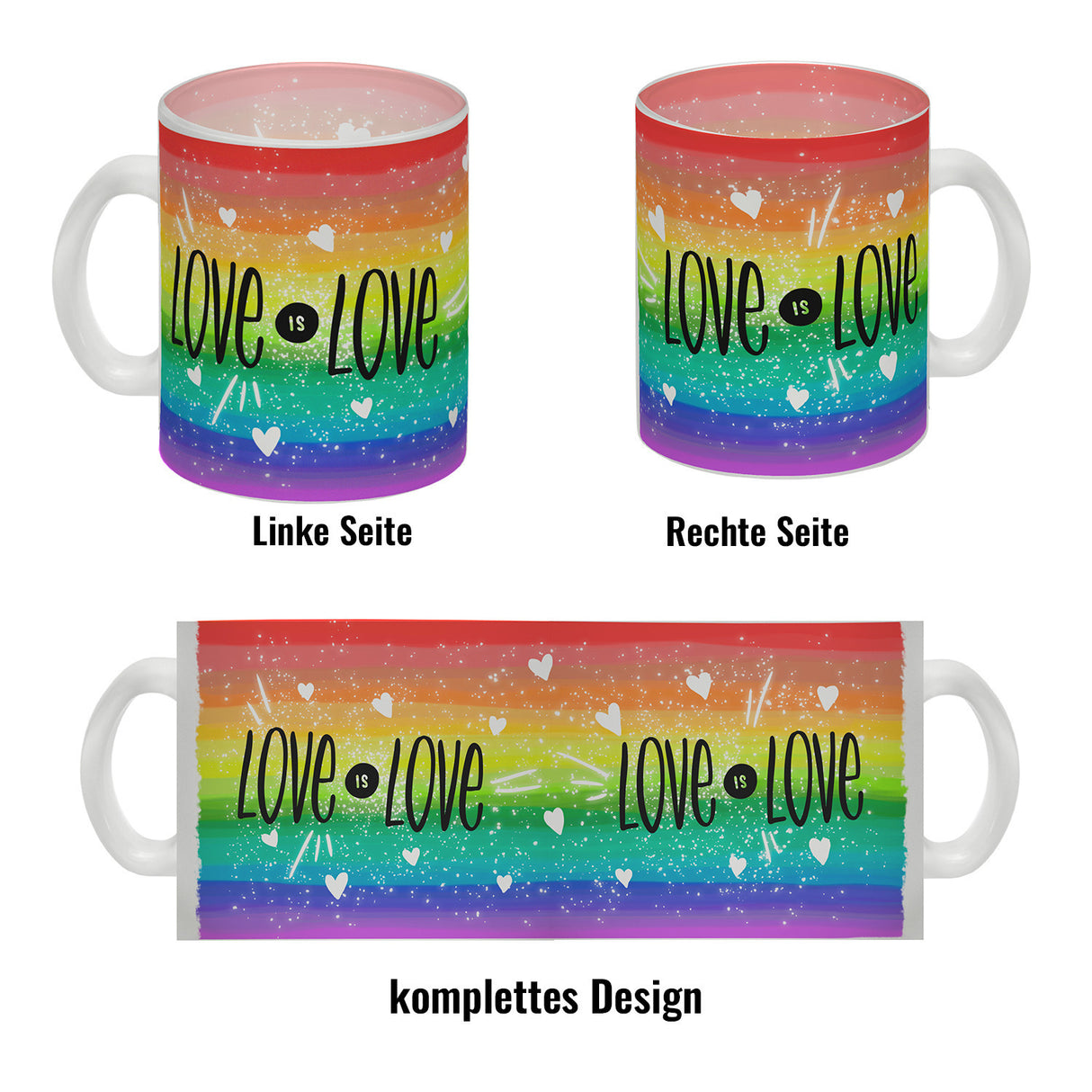 Love is Love Regenbogen Kaffeebecher