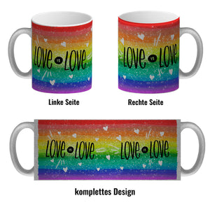 Love is Love Regenbogen Kaffeebecher