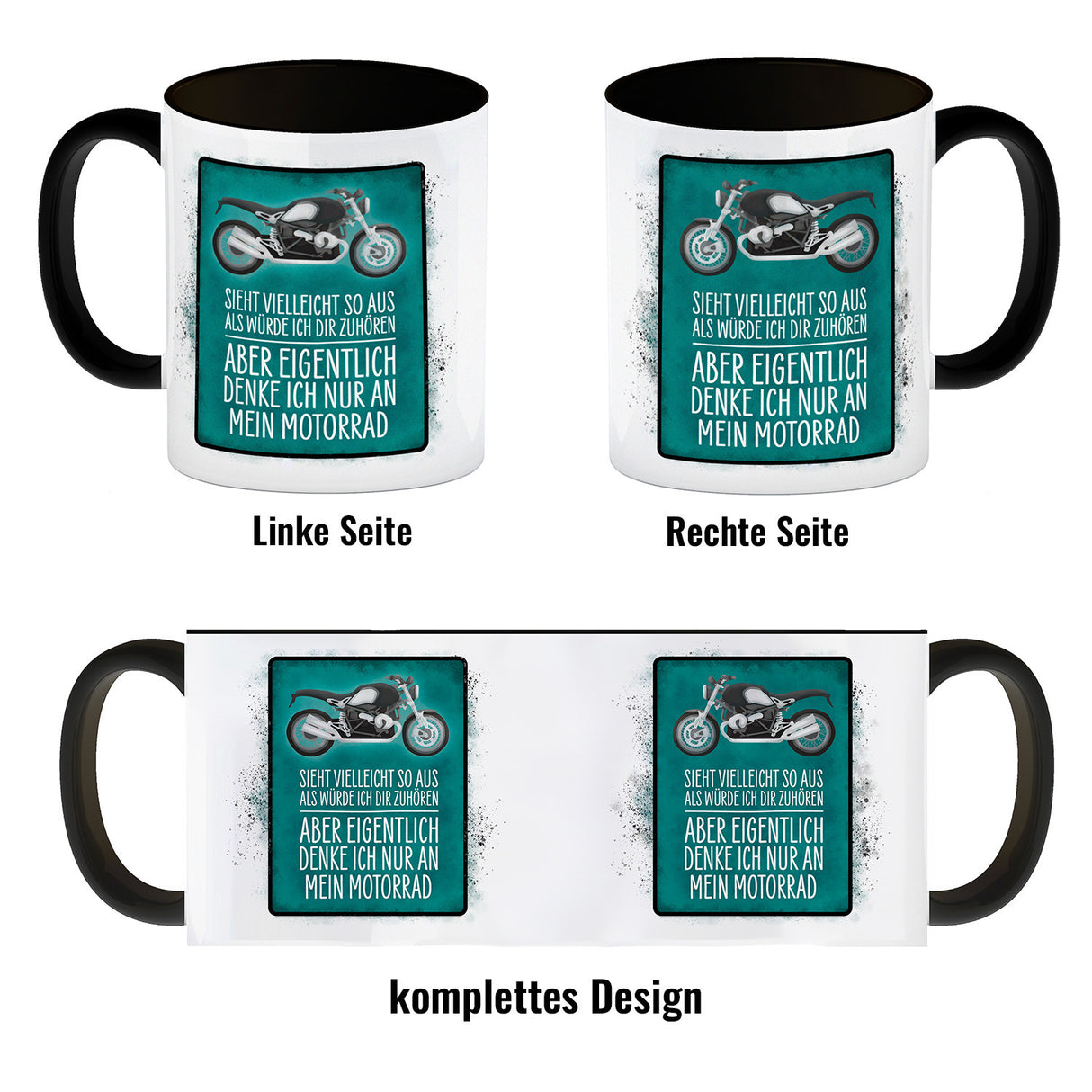 Ich denke nur an mein Motorrad Kaffeebecher