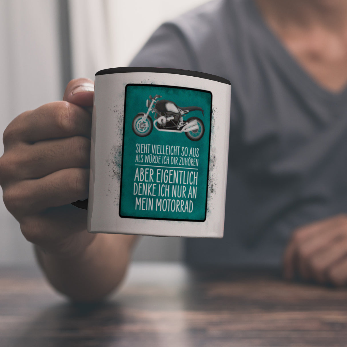 Ich denke nur an mein Motorrad Kaffeebecher