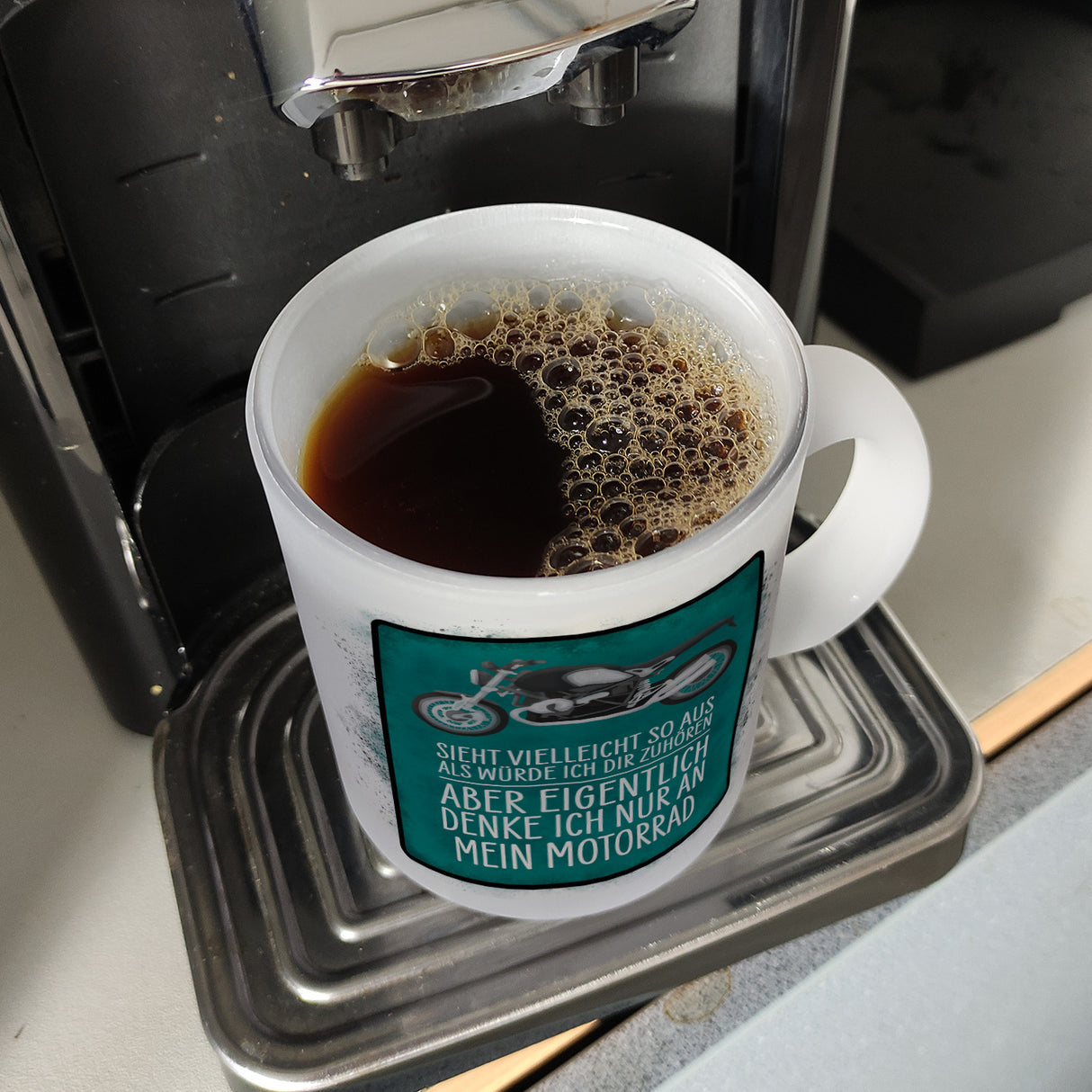 Ich denke nur an mein Motorrad Kaffeebecher