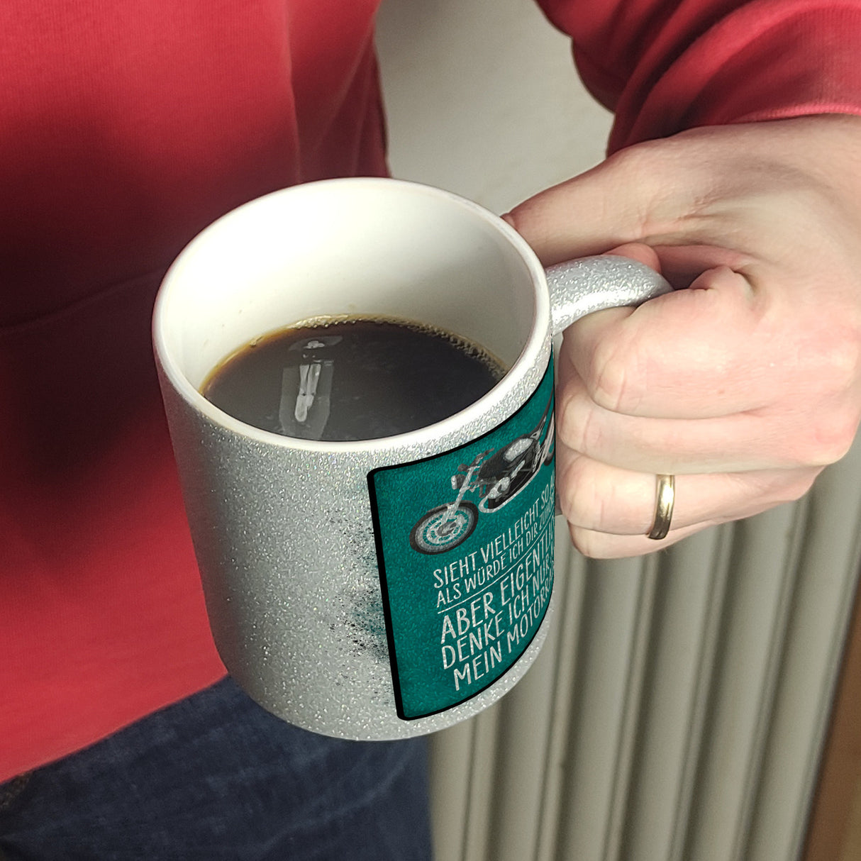 Ich denke nur an mein Motorrad Kaffeebecher