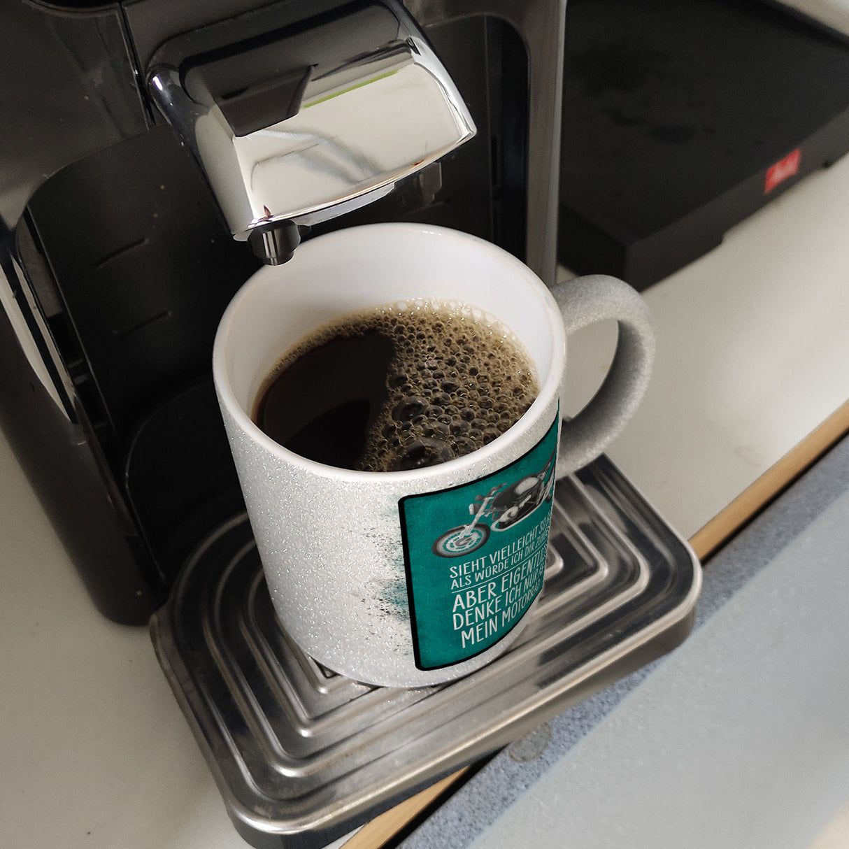 Ich denke nur an mein Motorrad Kaffeebecher