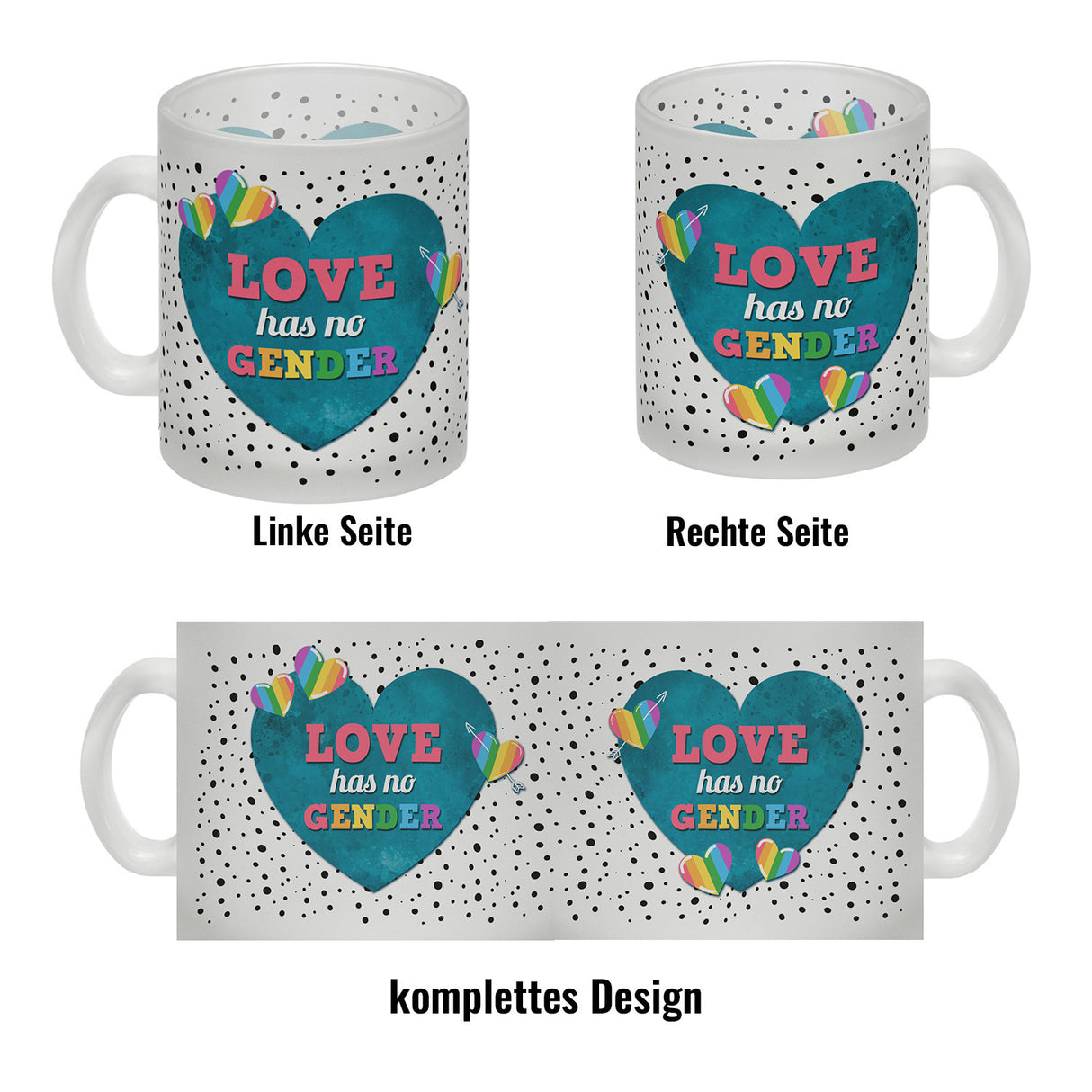 Kaffeebecher mit Spruch: Love has no gender